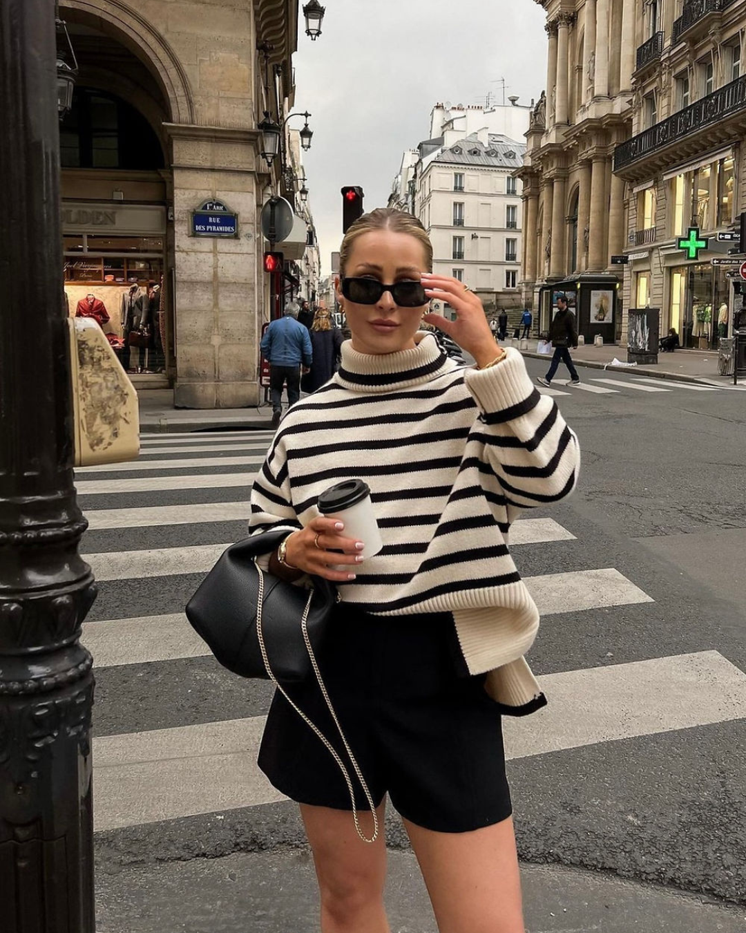 Maglione a cortinetto a strisce Modelo