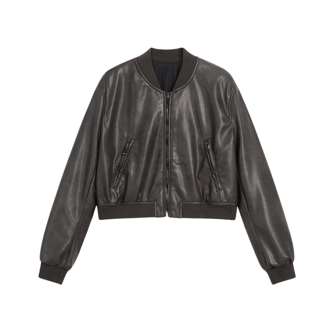 Giacca da bomber in pelle Moreno