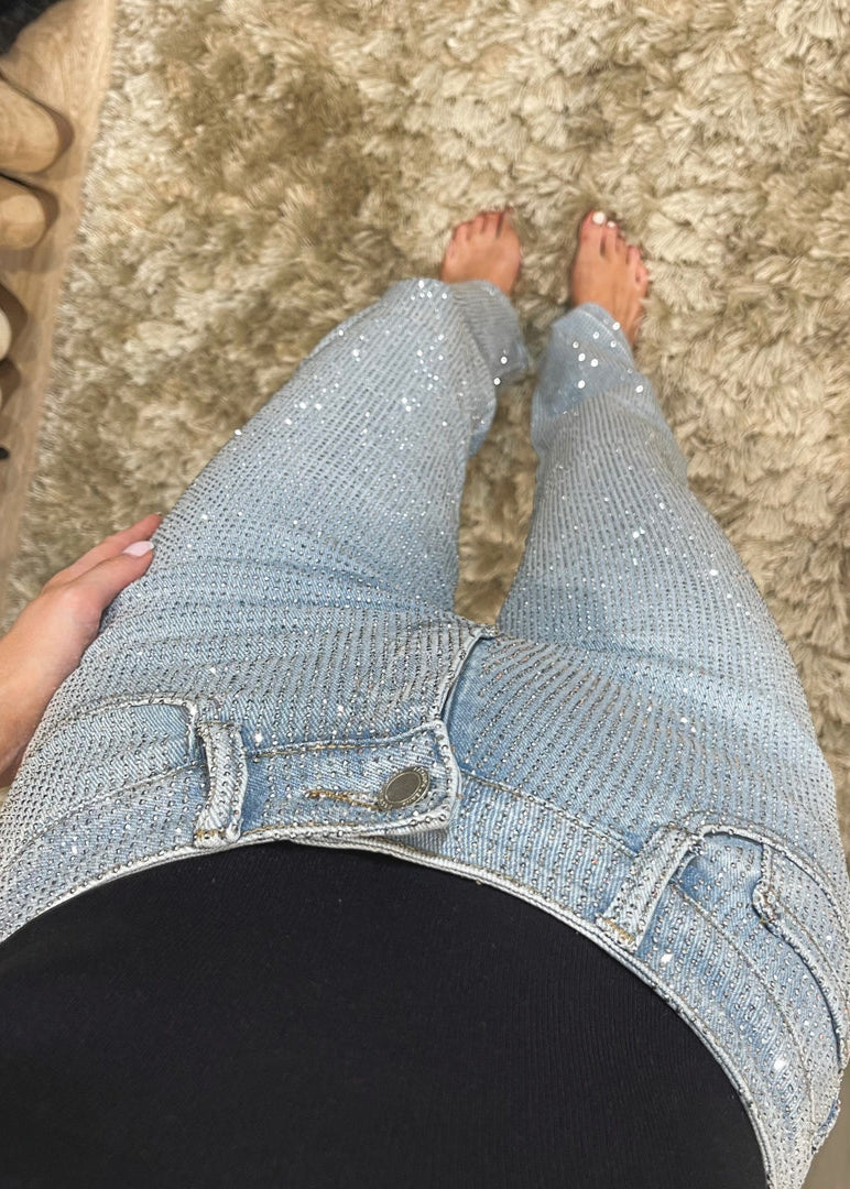 Juniper Diamanté Denim Corset & Jeans Set