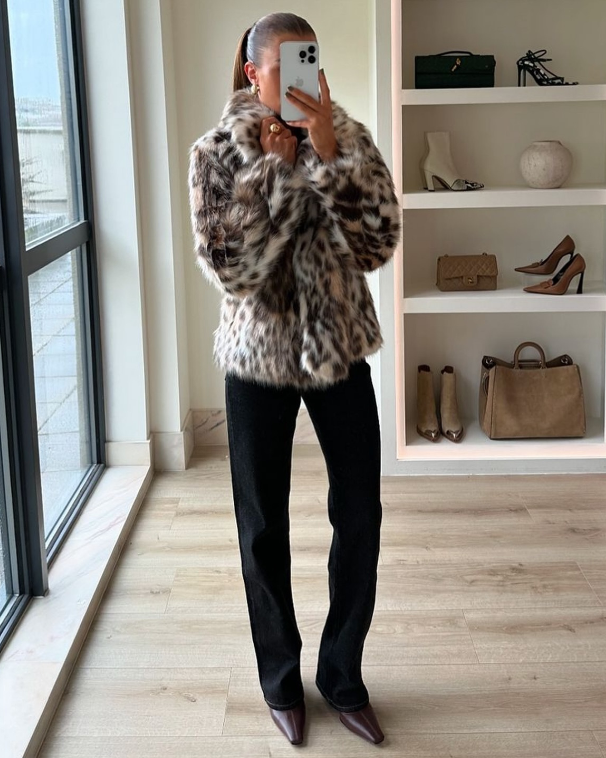 Ferryhill Leopard Faux Fur Jacket
