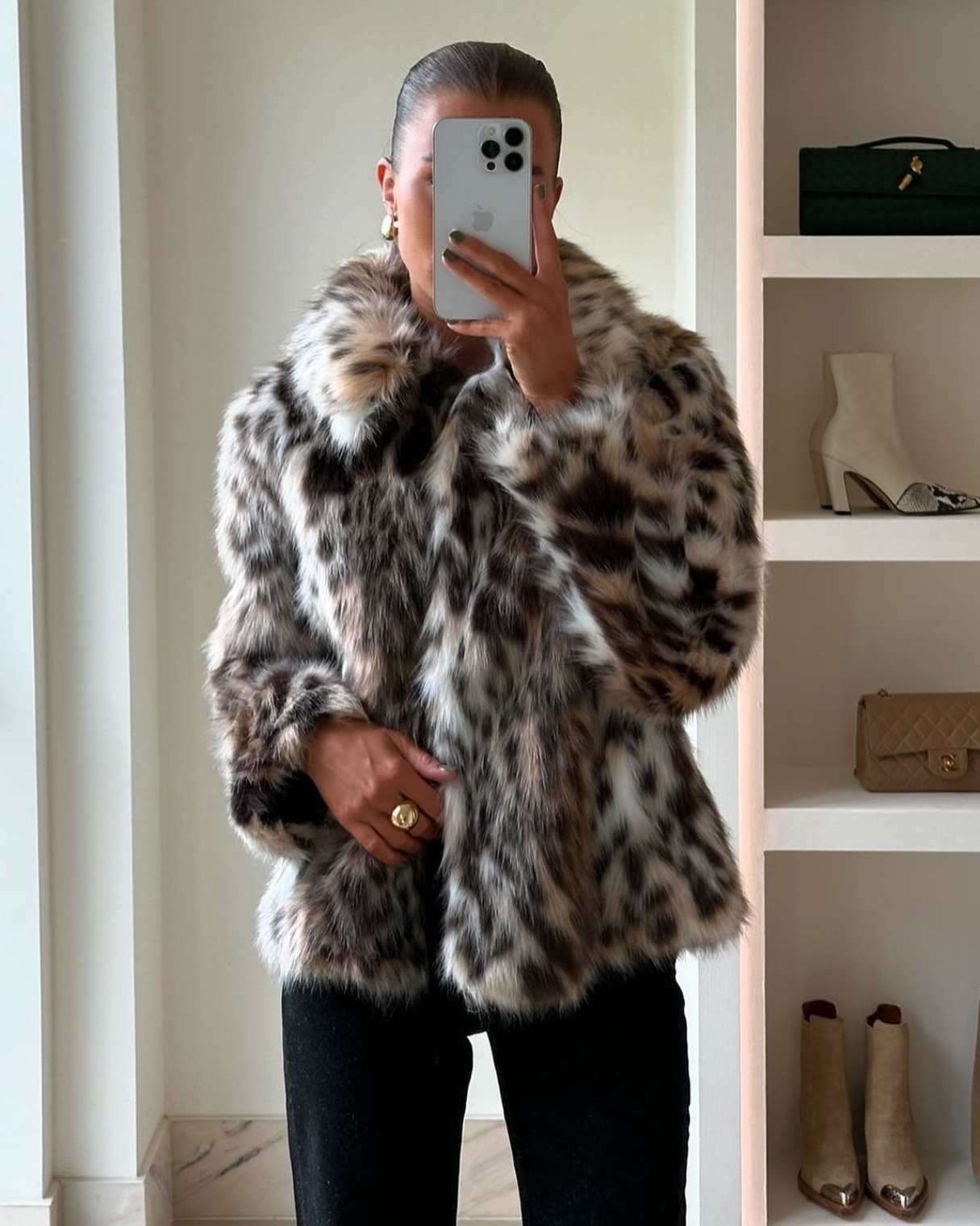 Ferryhill Leopard Faux Fur Jacket