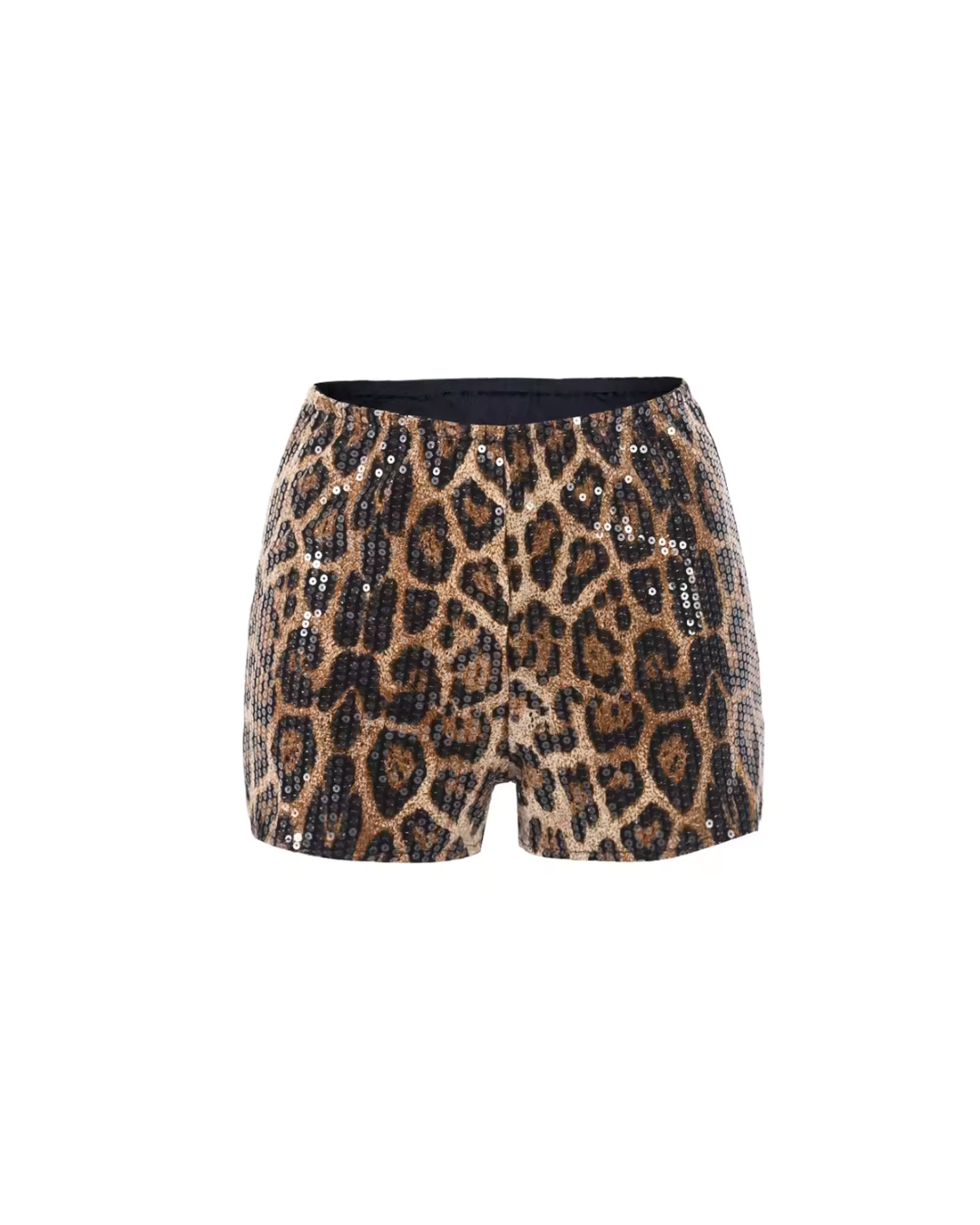 Mach & Aliza Sequin Leopard Shorts