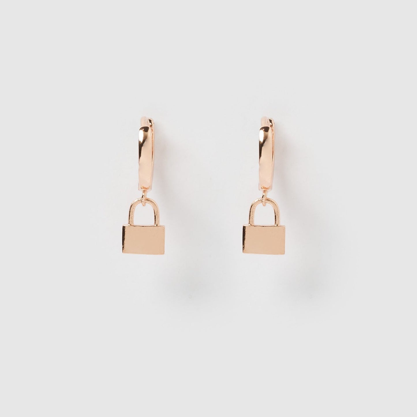 Micha Padlock Huggie Earrings