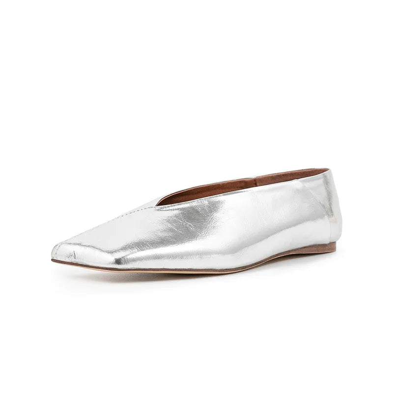 Moreno Italia Wide-Toe Ballet Flats