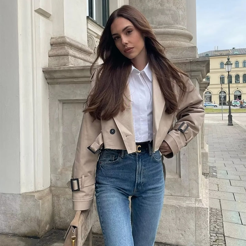 Verona Cropped Trench Jacket