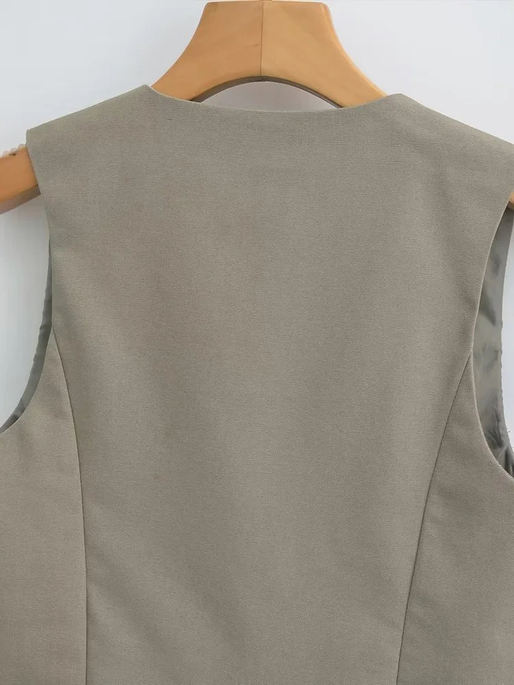 Diana Tricot Front Tie Waistcoat