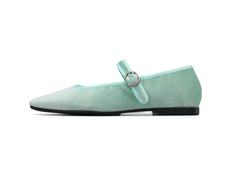 Aeden Paris Velvet Ballet Flats