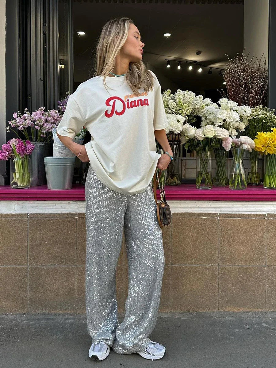 Pantaloni a gamba larga Mach & Aliza