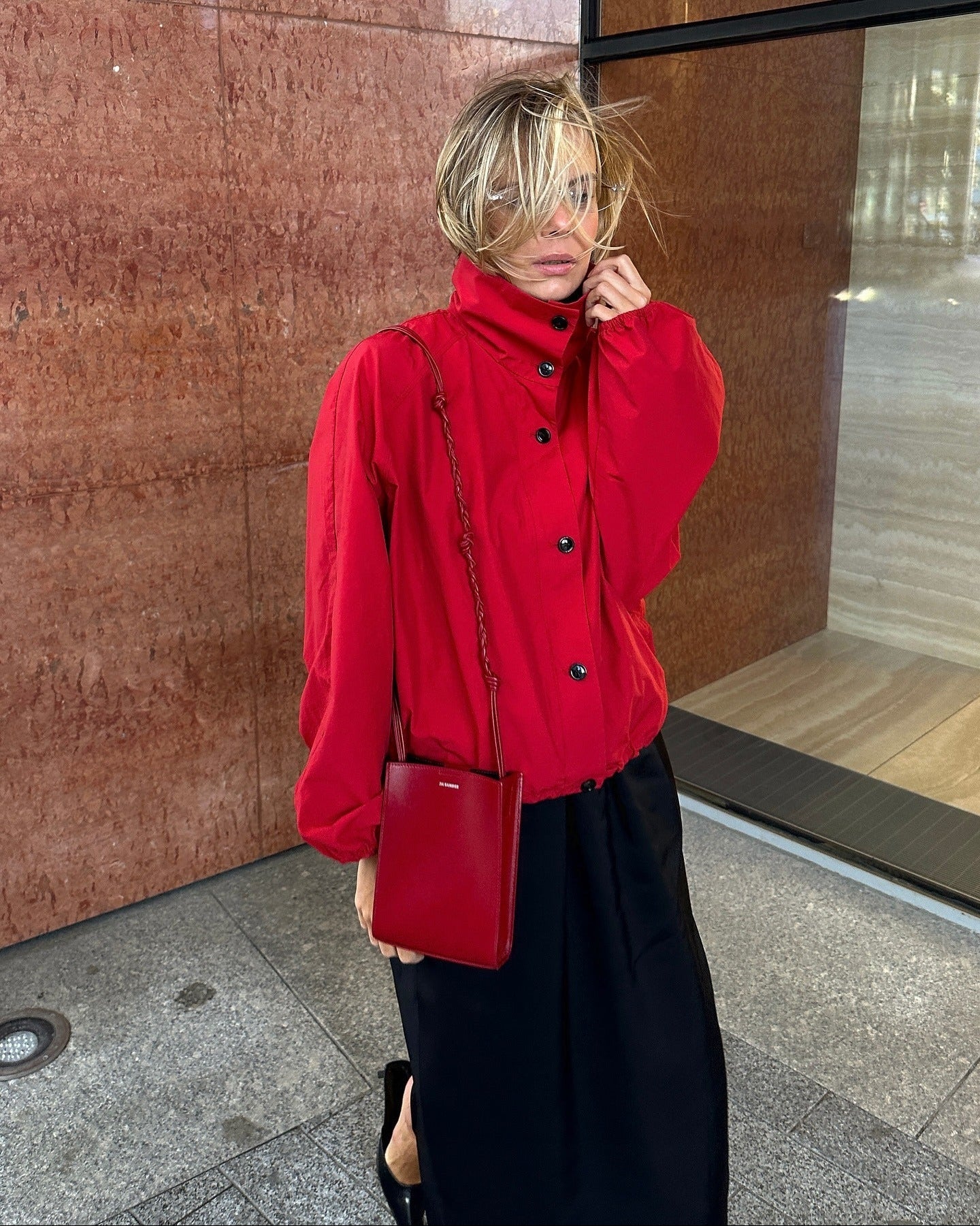 Maven Red Bomber Jacket