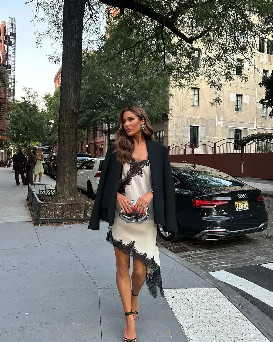 Kendall Asymmetric Lace Dress