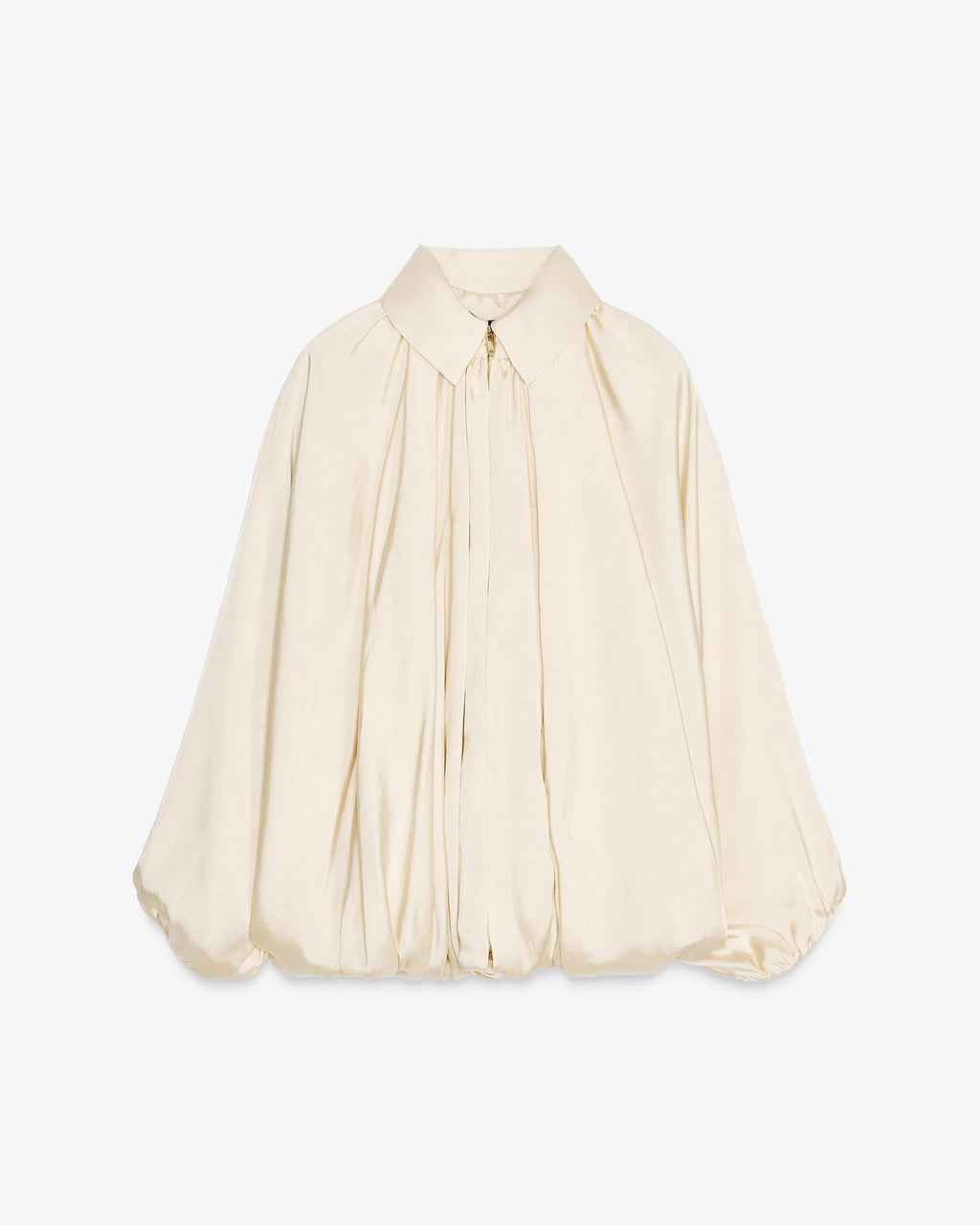 Maven Satin Pleated Bomber