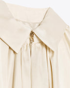 Maven Satin Pleated Bomber
