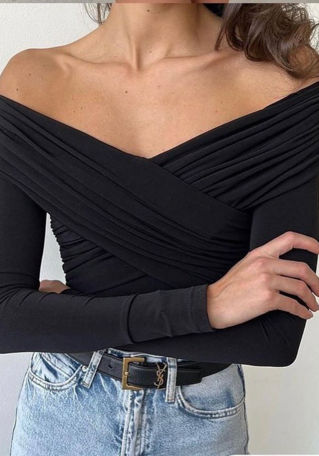 Kendall Crossed Off-Shoulder Top