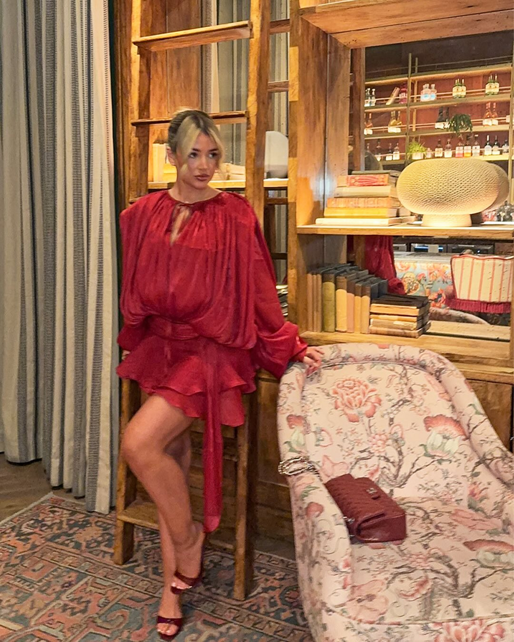 Rosella Pleated Ruffled Mini Dress