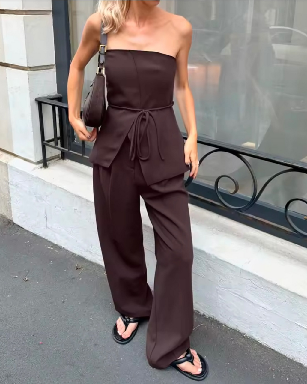 Madonna Co-ord Set in Chocolate