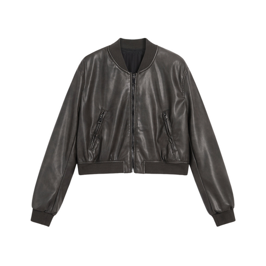 Moreno Leather Bomber Jacket