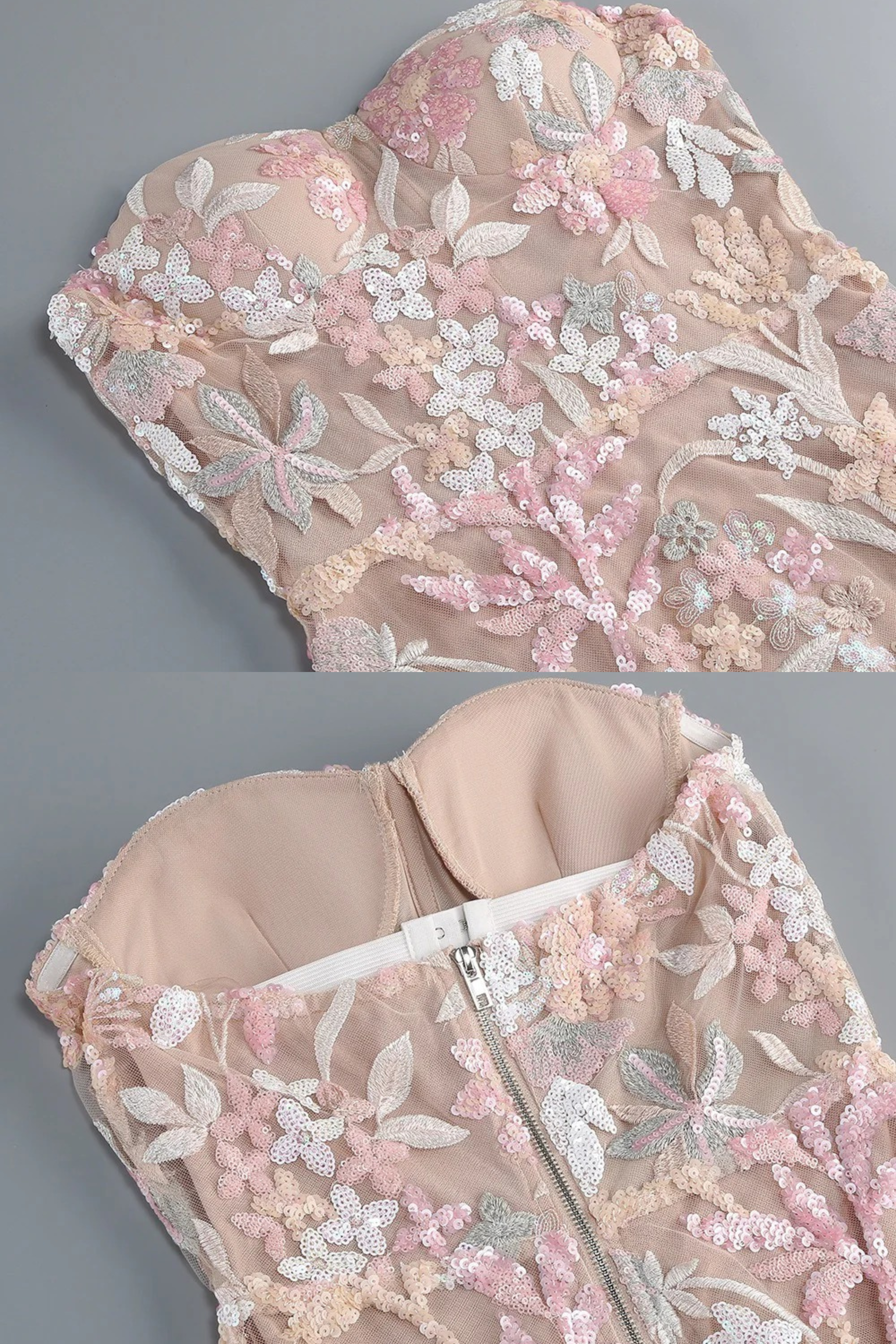 Séraphine Strapless Lace Gown detail