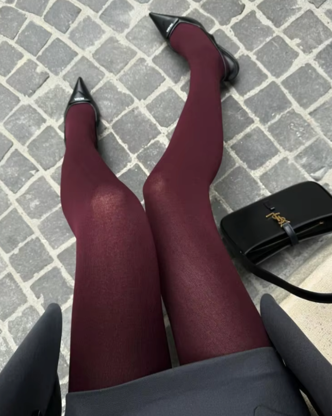 Diana Tricot Burgundy Tights