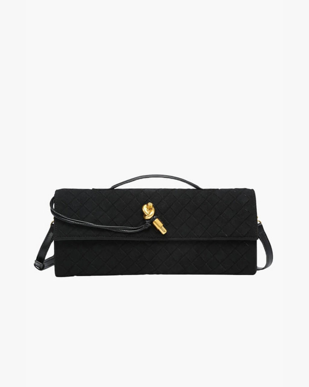 Bergamo Suede Woven Clutch
