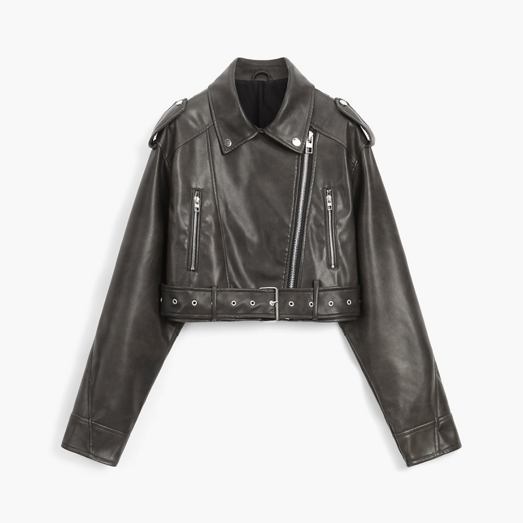 Giacca per motociclisti in pelle vintage Moreno