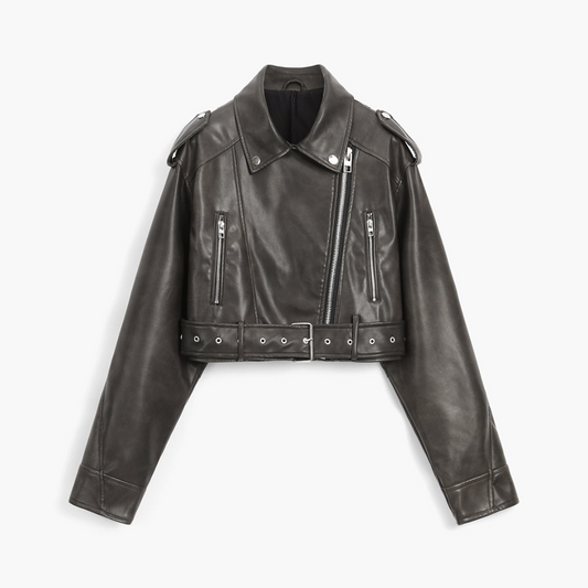 Moreno Vintage Leather Biker Jacket
