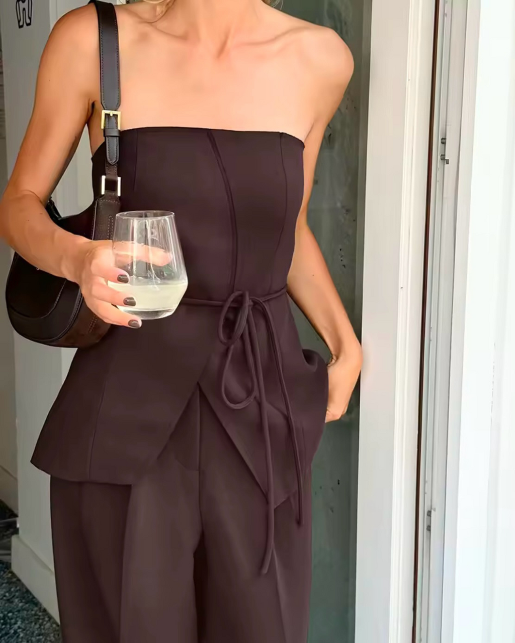 Madonna Co-ord Set in Chocolate