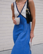 Sante Sicily Contrast Satin Dress