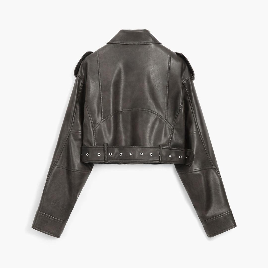 Moreno Vintage Leather Biker Jacket