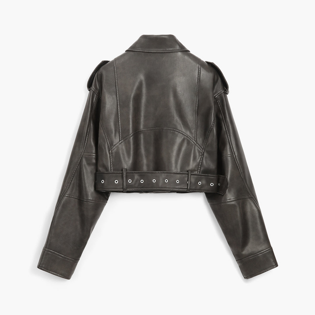 Giacca per motociclisti in pelle vintage Moreno