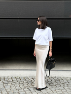 Diana Tricot Satin Maxi Skirt