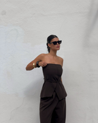 Madonna Co-ord Set in Chocolate