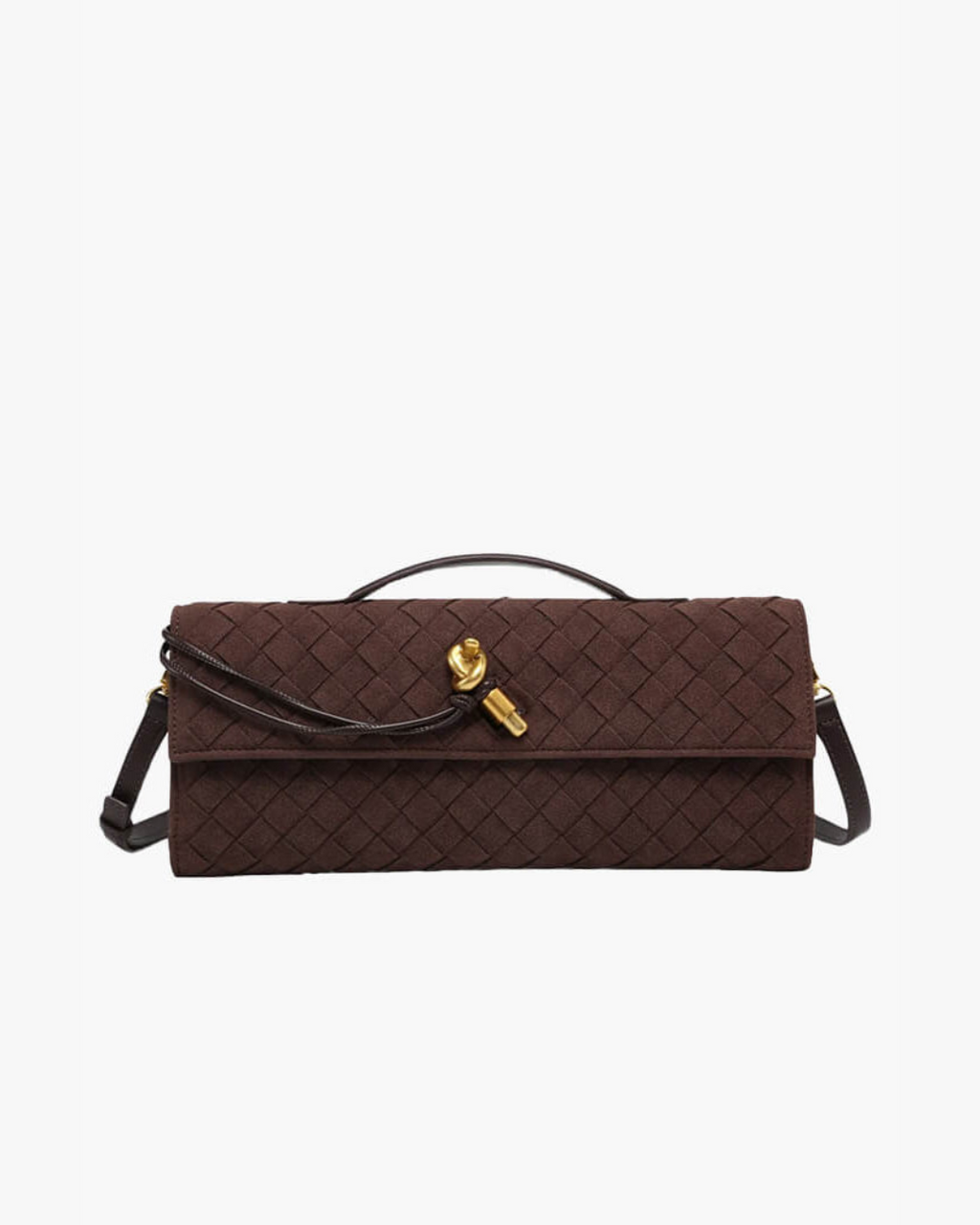 Bergamo Suede Woven Clutch