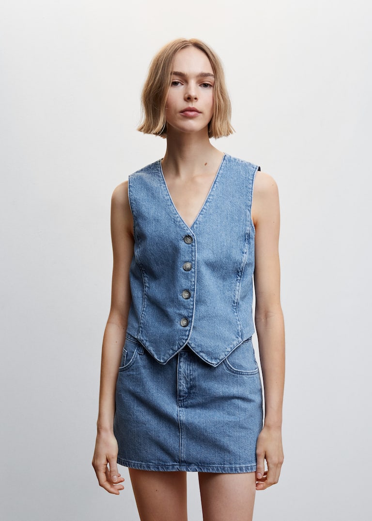 Modelo Denim Waistcoat