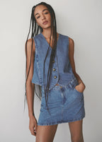 Modelo Denim Waistcoat