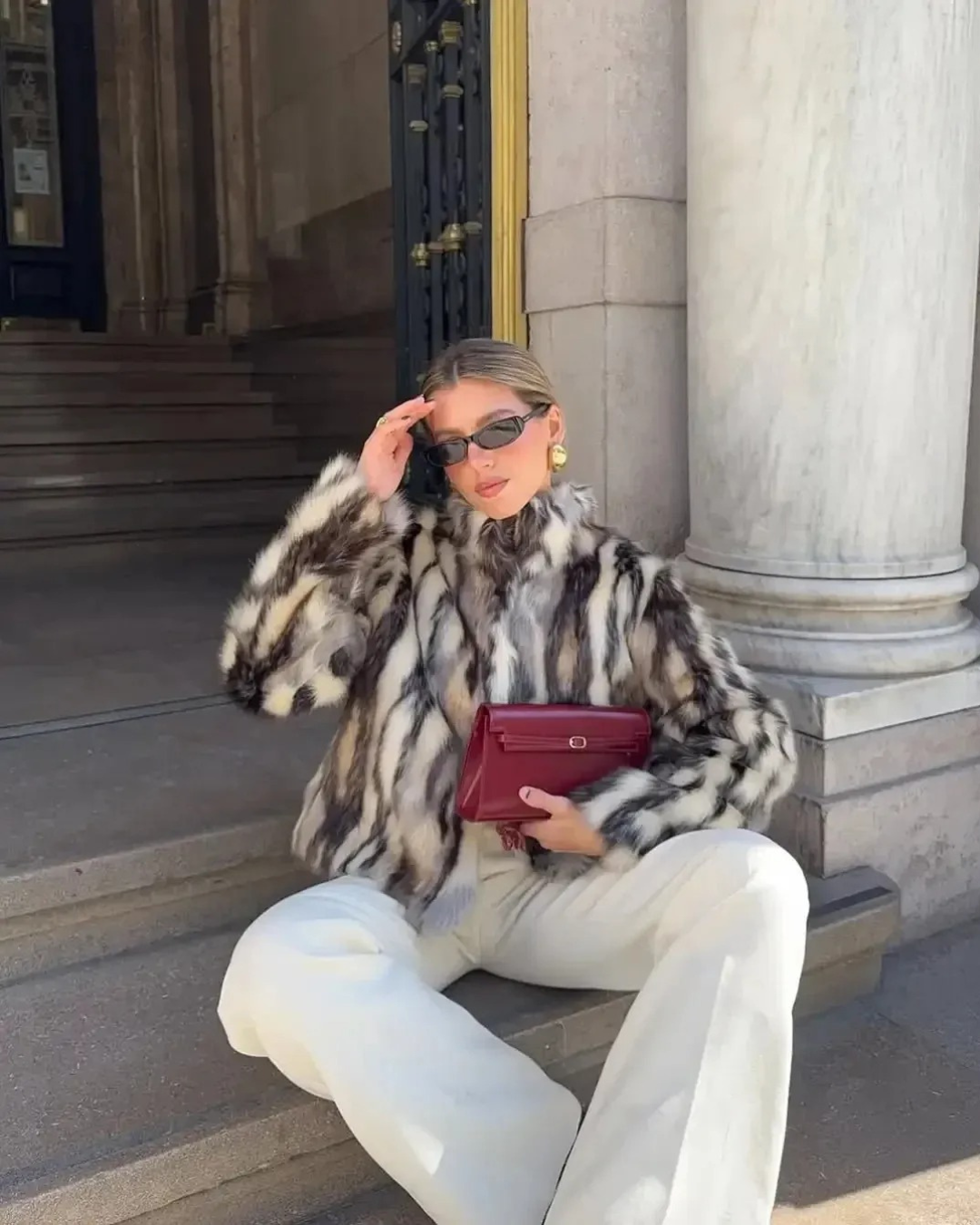 Ferryhill Wolf Faux Fur Jacket