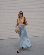 Sante Sicily Contrast Satin Dress