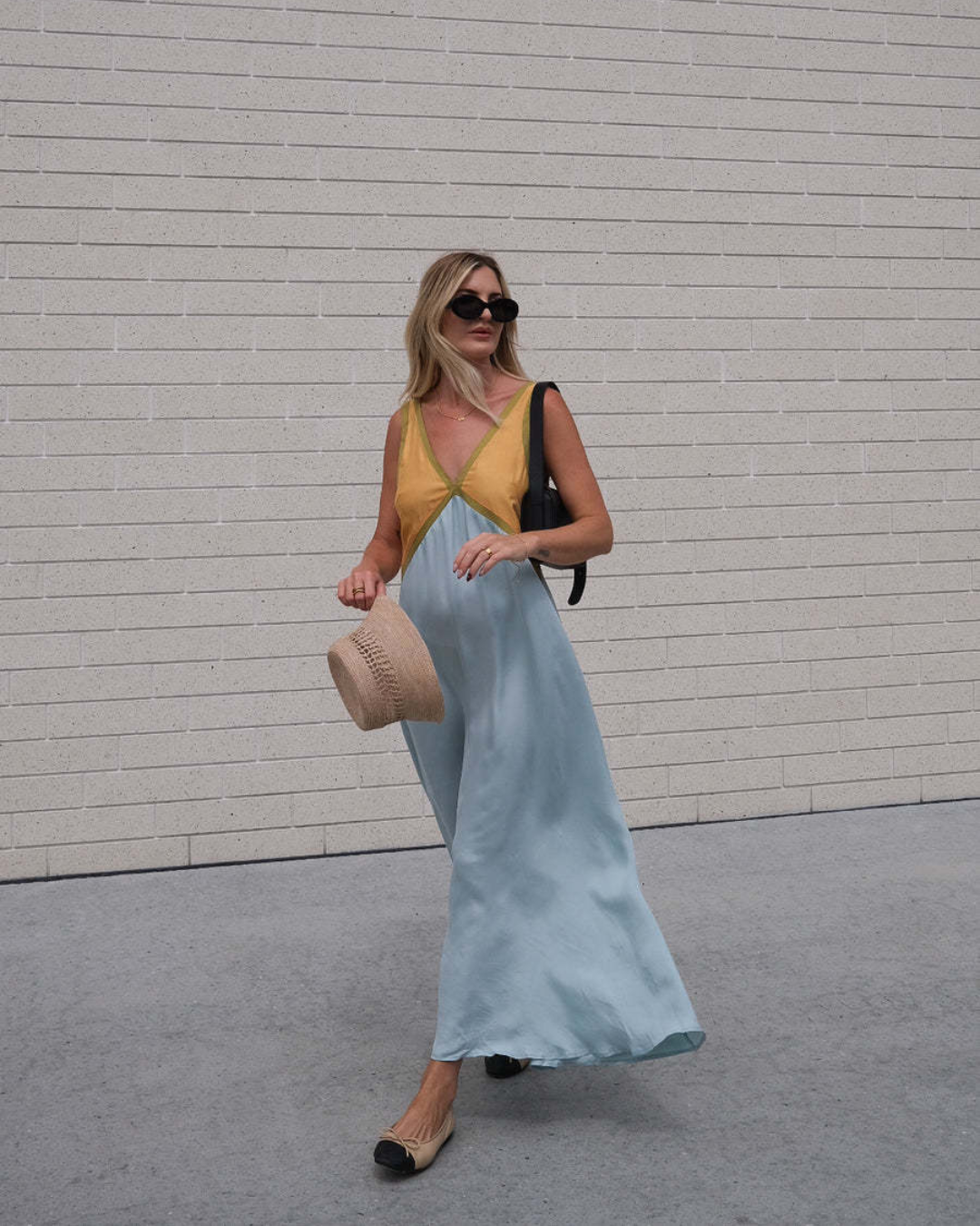 Sante Sicily Contrast Satin Dress