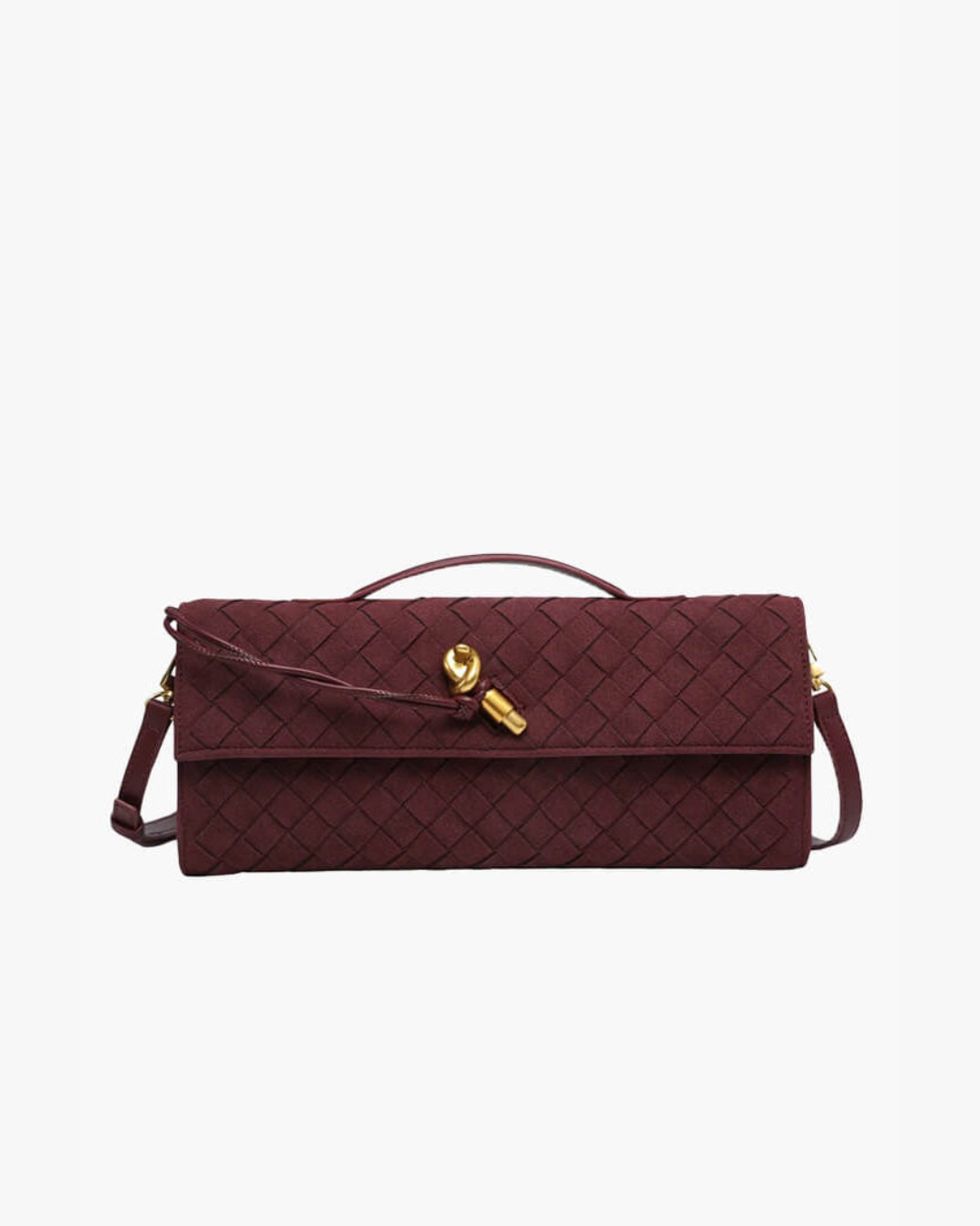 Bergamo Suede Woven Clutch