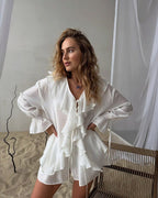 Kendall Ruffle Shorts Set