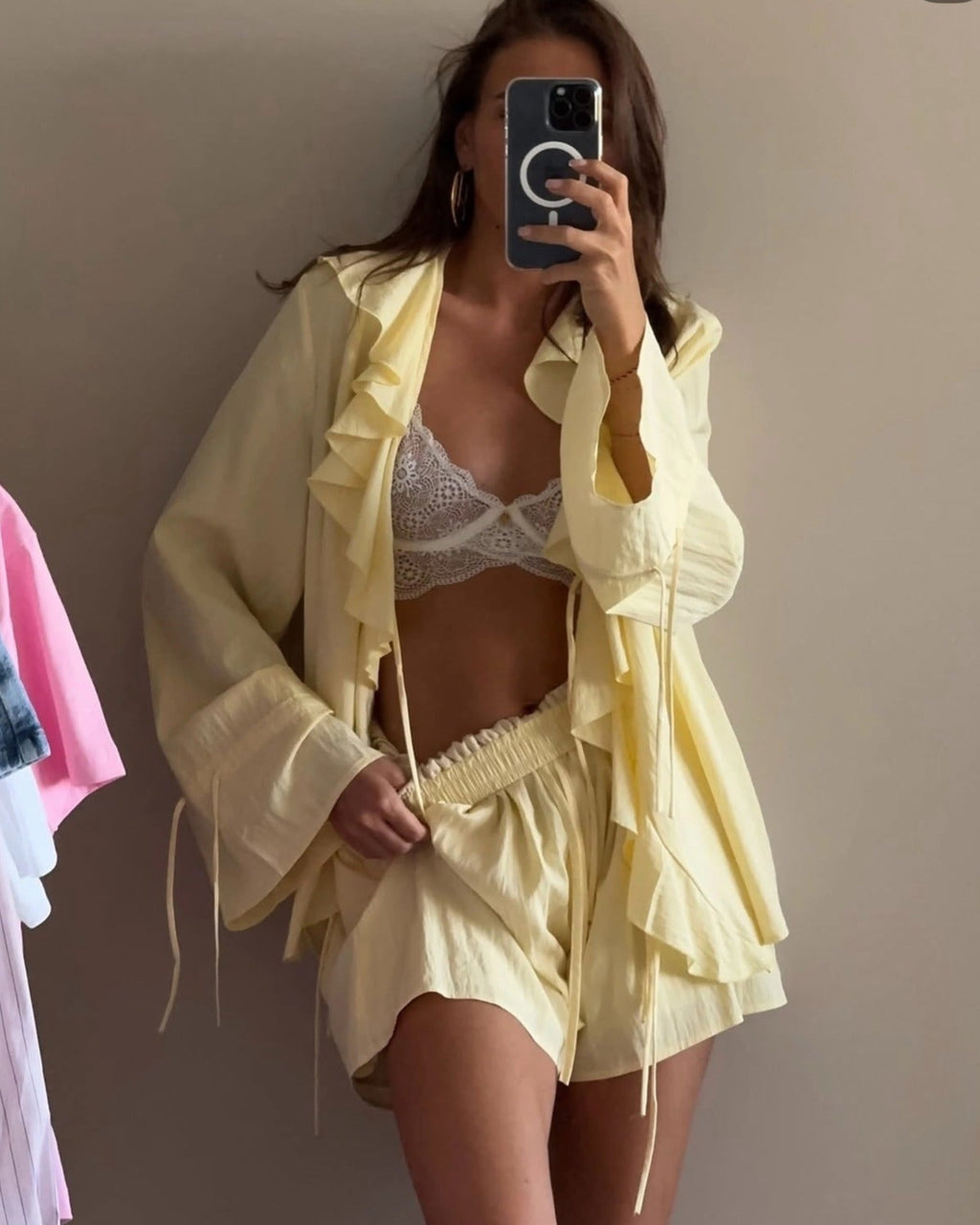 Kendall Ruffle Shorts Set