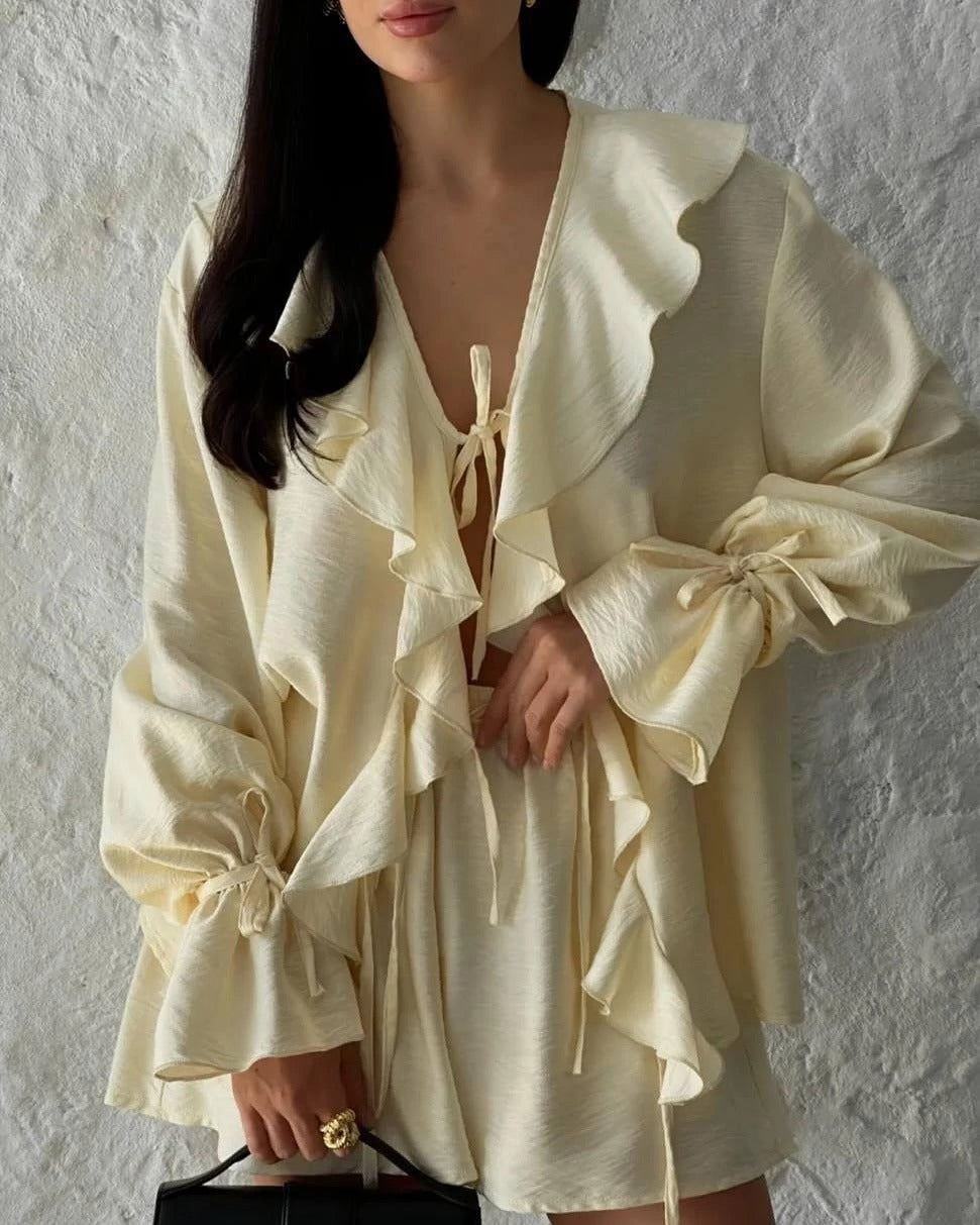 Kendall Ruffle Shorts Set