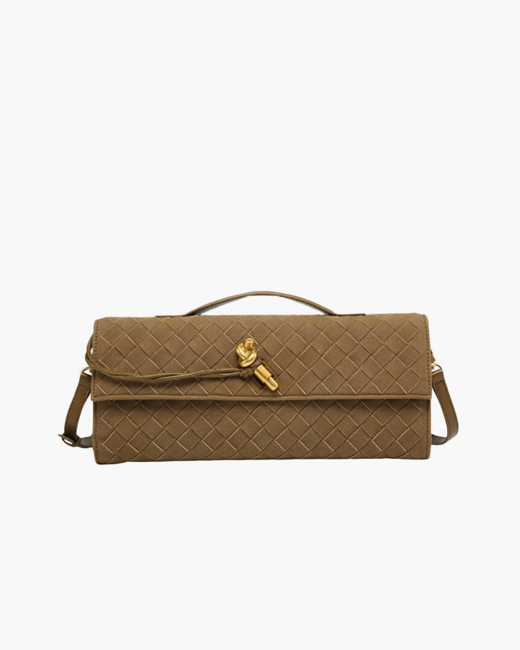 Bergamo Suede Woven Clutch