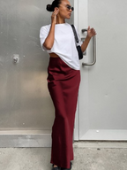 Diana Tricot Satin Maxi Skirt