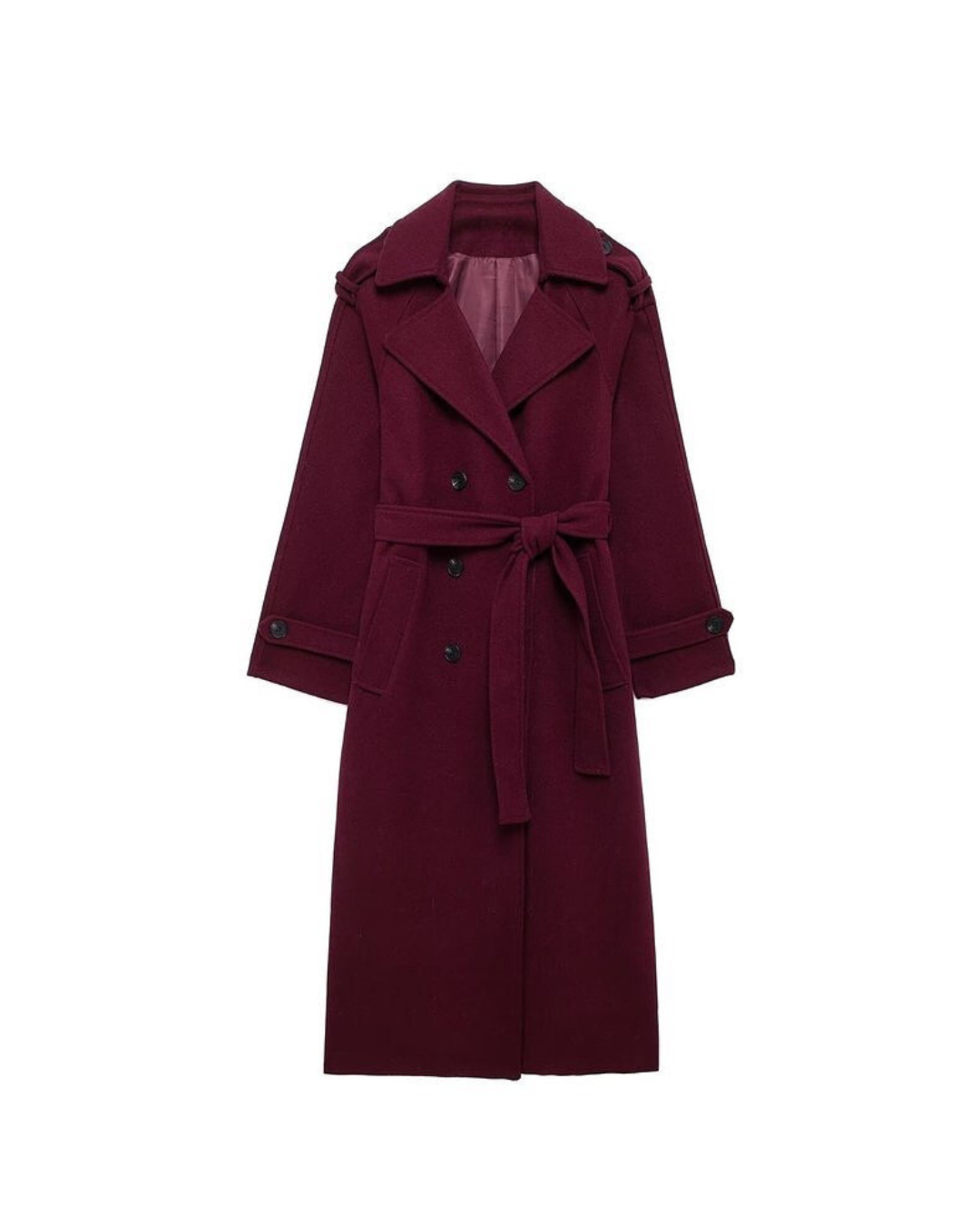 Diana Tricot Burgundy Trench Coat