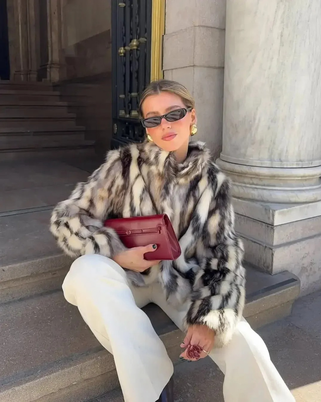 Ferryhill Wolf Faux Fur Jacket