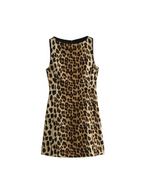 Mach & Aliza Leopard Print Mini Dress