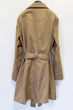 Vintage Century Belted Zip-Detail Long Trench in Khaki
