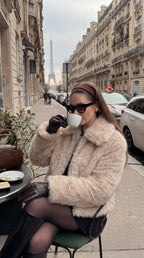 Ferryhill Faux Fur Bomber Jacket seated
