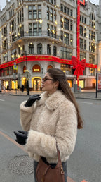 Ferryhill Faux Fur Bomber Jacket street style