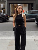 La Riviera Tanktop mit Kontrastbesatz